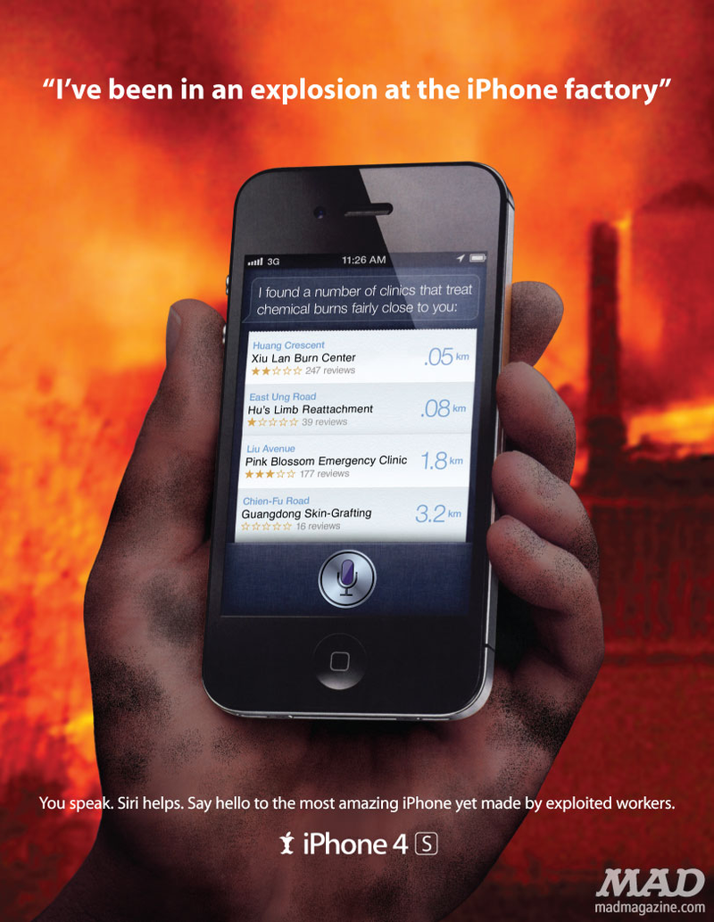 Illustration for article titled Mad Magazine Declares iPhones One of "The 50 Worst Things in America"